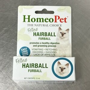 Homeo Pet Feline Furball Safe Natural Hairball for Cats 15ml Liquid
